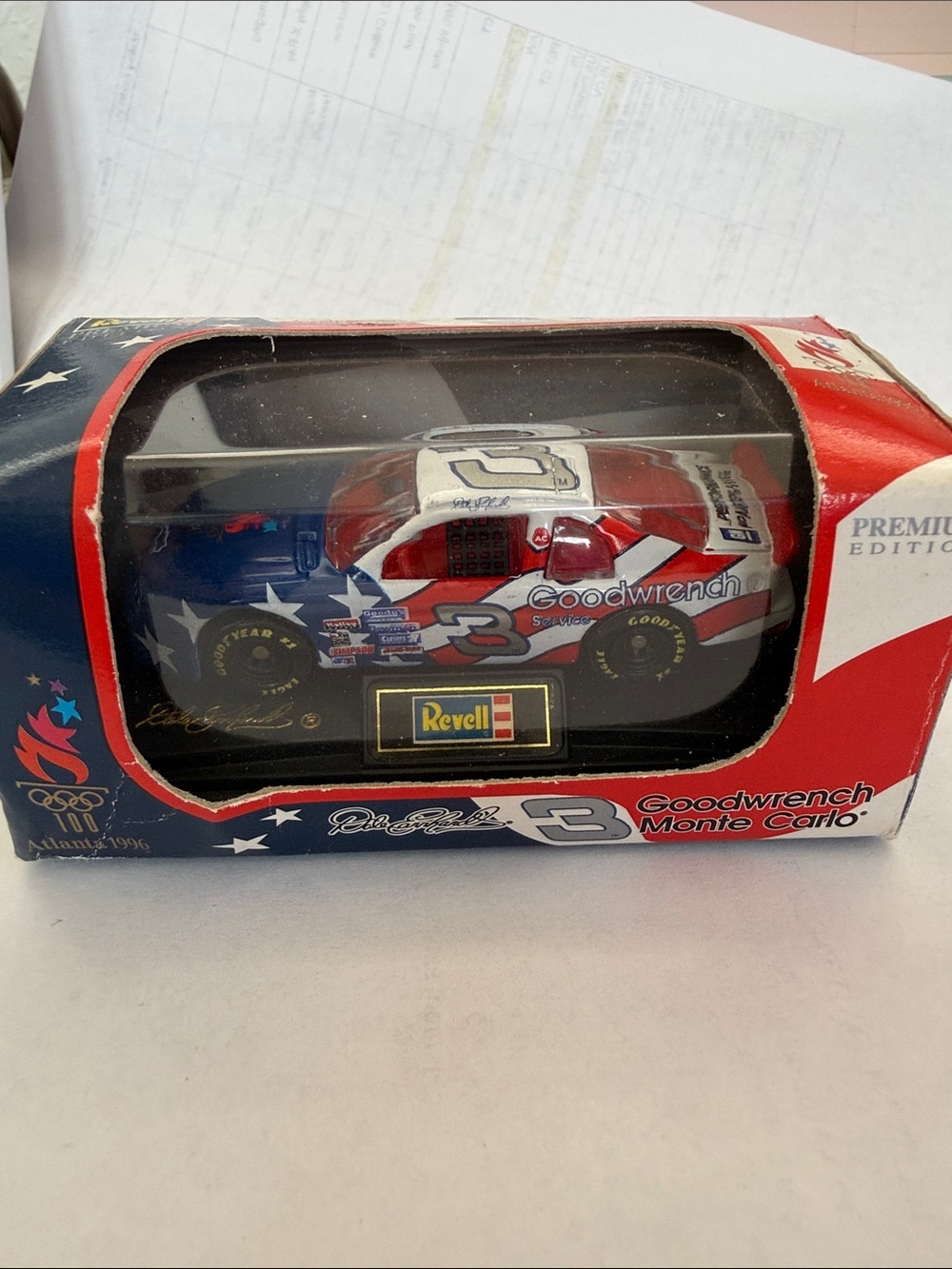 1996 Olympic Edition Dale Earnhardt #3 Chevrolet Monte Carlo Car by Revell